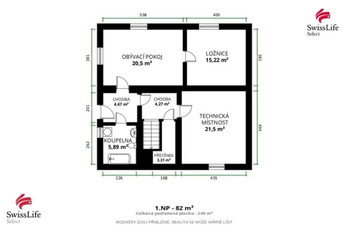 Prodej rodinného domu, Pyšely, Spojovací, 249 m2