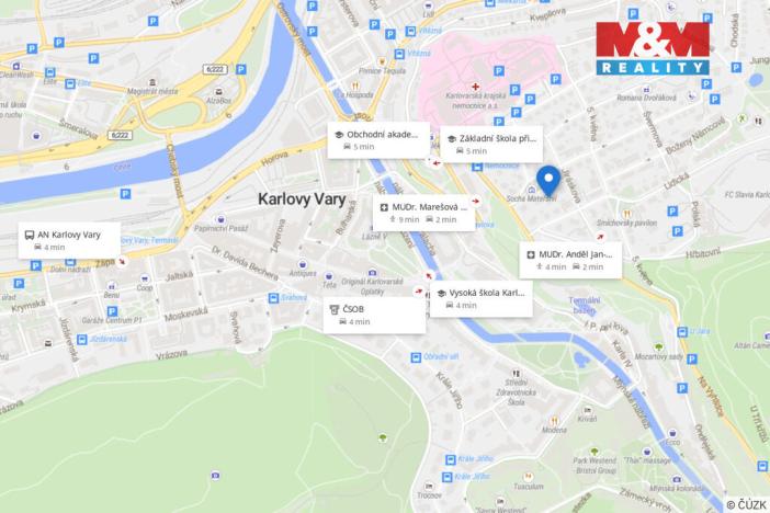 Pronájem bytu 1+1, Karlovy Vary, Palackého náměstí, 30 m2