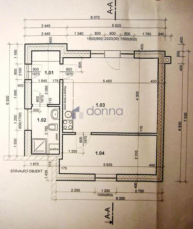 Pronájem bytu 2+kk, Praha, Pod novou školou, 45 m2