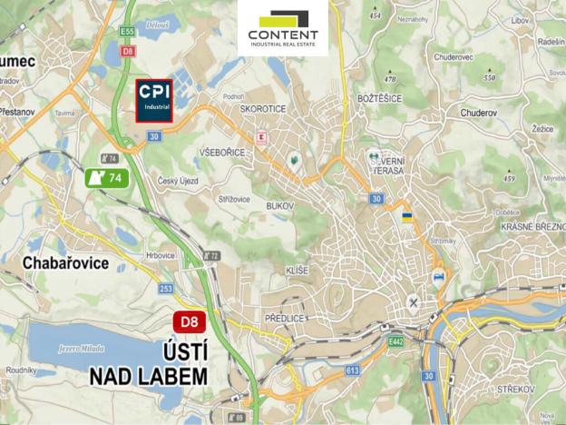 Pronájem výrobních prostor, Ústí nad Labem - Všebořice, Podhoří, 10580 m2