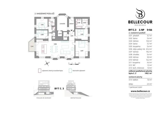 Prodej bytu 5+kk, Praha - Smíchov, Na Cihlářce, 149 m2