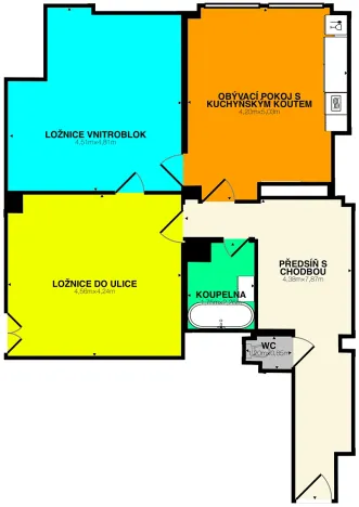 Pronájem bytu 3+kk, Praha - Malá Strana, Újezd, 77 m2