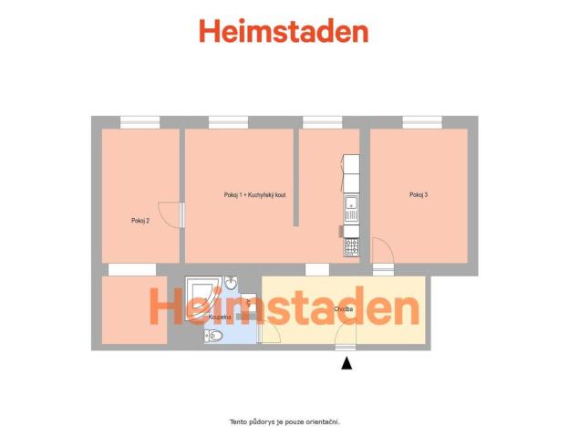 Pronájem bytu 3+1, Ostrava - Poruba, Gustava Klimenta, 76 m2