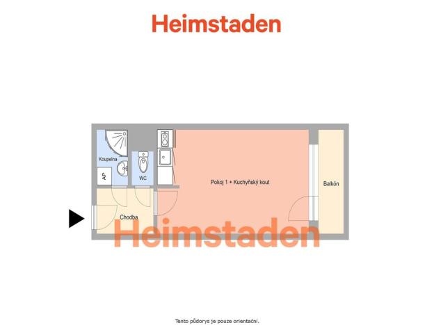 Pronájem bytu 1+kk, Ostrava - Poruba, Hlavní třída, 26 m2