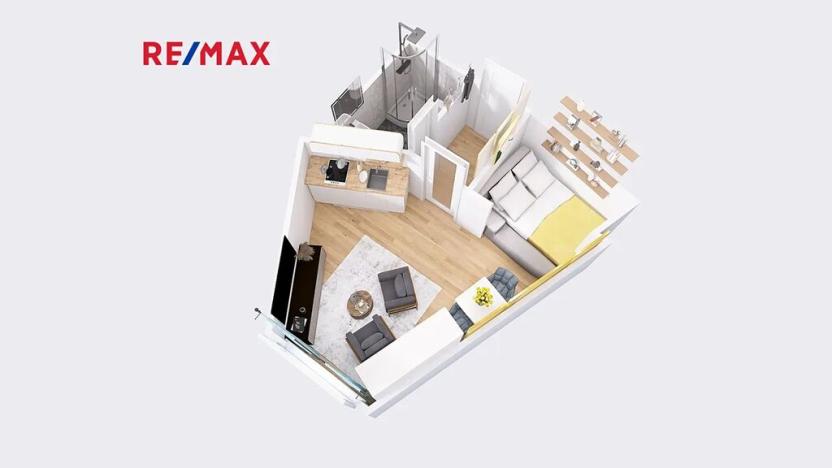 Pronájem bytu 1+kk, Jindřichův Hradec, Nádražní, 23 m2