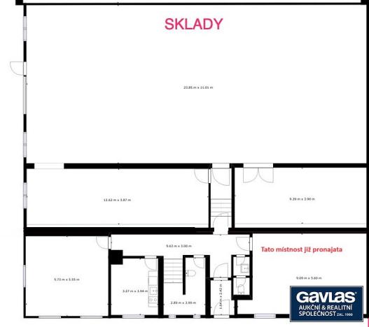 Pronájem kanceláře, Hostivice, Palouky, 425 m2
