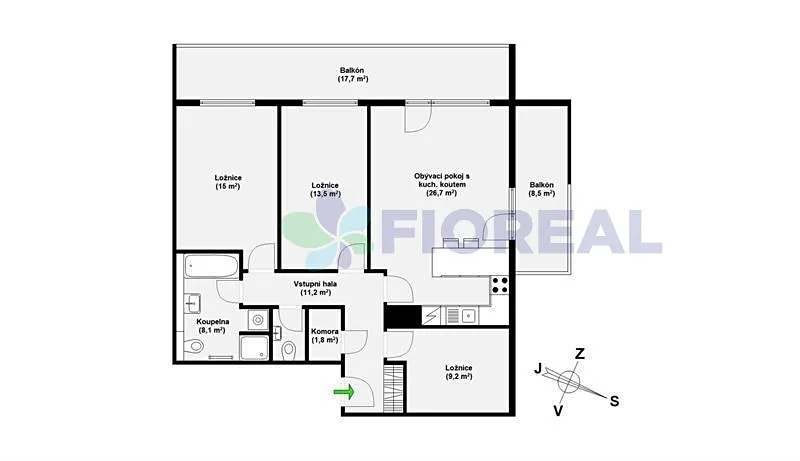 Pronájem bytu 4+kk, Praha - Motol, Plzeňská, 95 m2