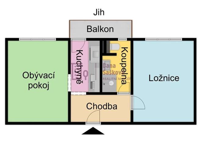 Pronájem bytu 2+1, Jindřichův Hradec, 52 m2