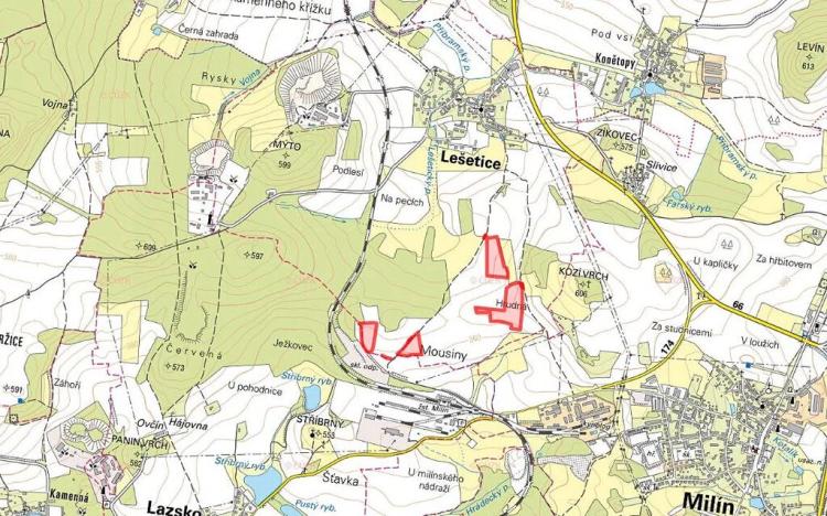 Prodej pole, Lešetice, 67998 m2