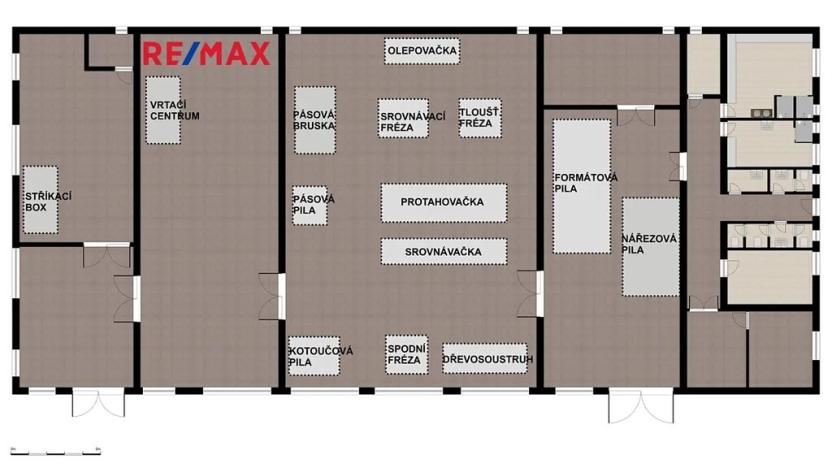 Prodej výrobních prostor, Loučany, 880 m2