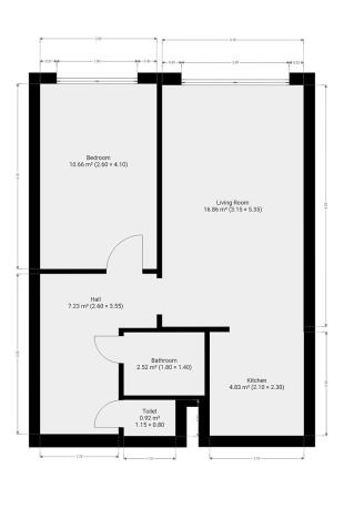 Pronájem bytu 2+kk, Praha - Bohnice, Čimická, 44 m2