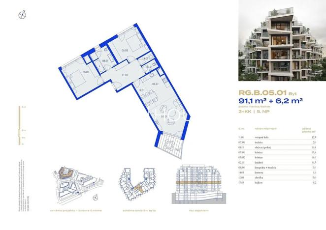 Prodej bytu 3+kk, Praha - Strašnice, Ramonova, 96 m2