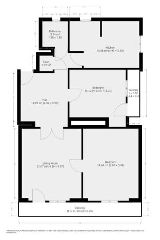 Pronájem bytu 4+kk, Praha - Podolí, Jeremenkova, 94 m2