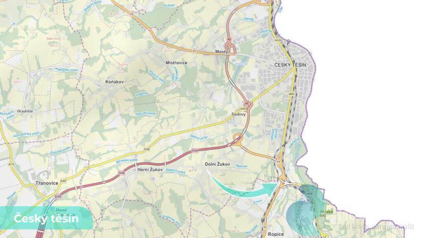 Prodej podílu 1/2 pole, Český Těšín, 831 m2