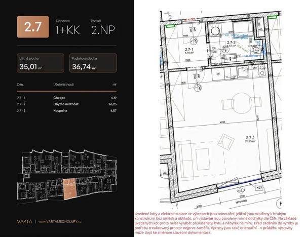 Pronájem bytu 1+kk, Praha - Horní Měcholupy, Milánská, 35 m2