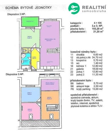 Prodej bytu 4+kk, Řitka, Dvorská, 103 m2