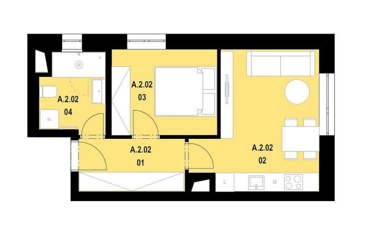 Pronájem bytu 2+kk, Praha - Chodov, K dubu, 38 m2