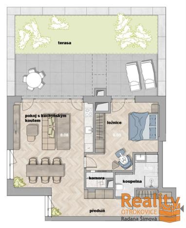 Prodej bytu 2+kk, Otrokovice, Příčná, 68 m2