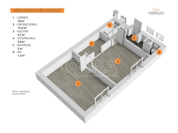 Prodej bytu 2+kk, Praha - Veleslavín, Za vokovickou vozovnou, 46 m2