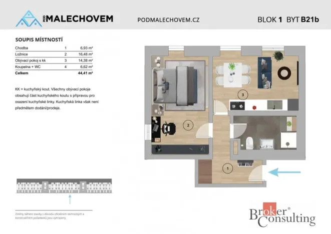 Prodej bytu 2+kk, Český Brod, Prokopa Velikého, 44 m2