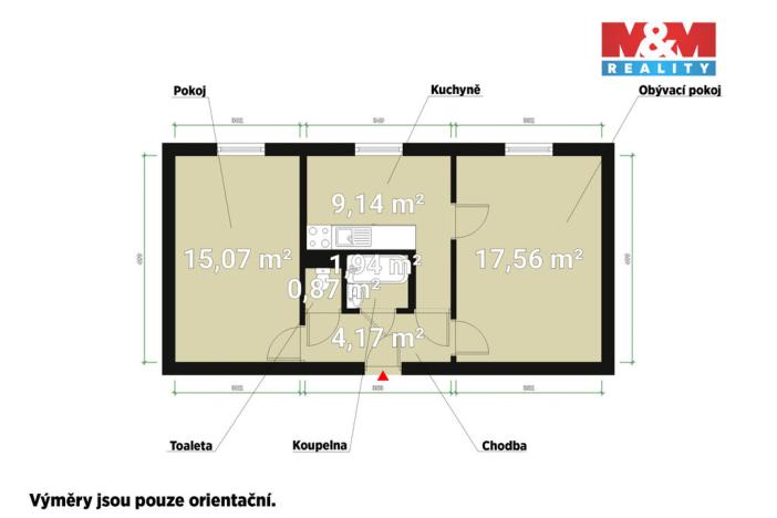 Pronájem bytu 2+1, Nýřany, Střední, 58 m2