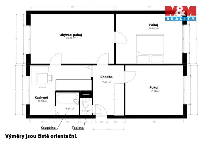 Prodej bytu 3+1, Rokycany, Boženy Němcové, 71 m2