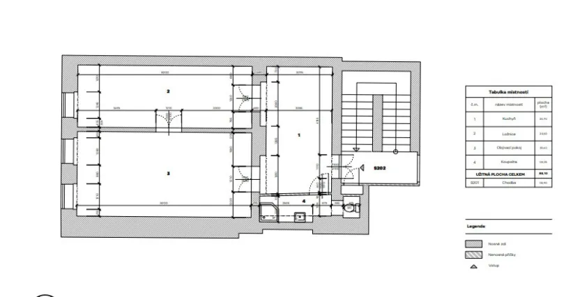 Pronájem bytu 2+1, Hradec Králové, Velké náměstí, 88 m2