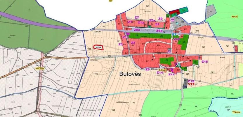 Prodej pole, Butoves, 2737 m2