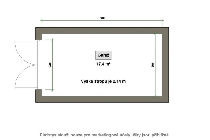 Pronájem garáže, Vsetín, Jasenická, 18 m2