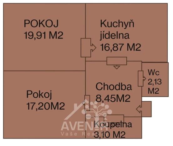 Pronájem bytu 3+kk, Liberec, U Družiny, 68 m2