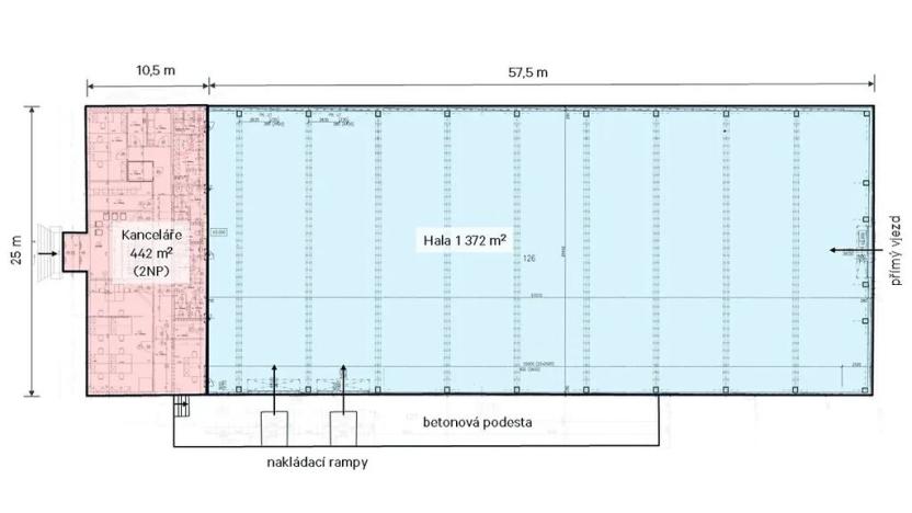 Prodej výrobních prostor, Vestec, Průmyslová, 1800 m2