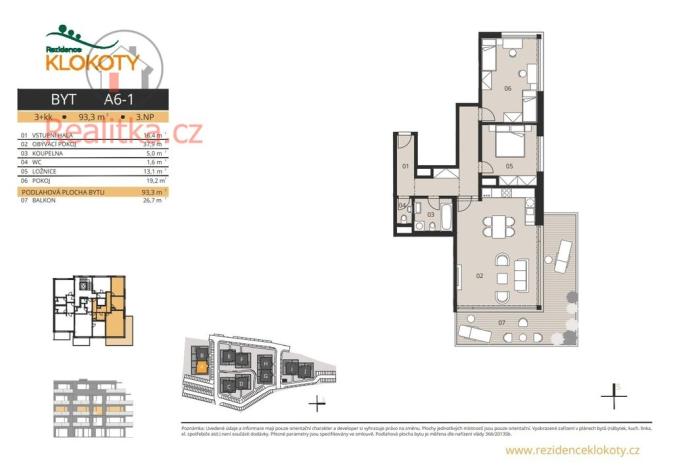 Prodej bytu 3+kk, Tábor - Klokoty, 93 m2
