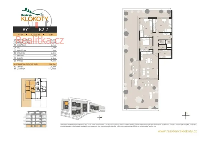 Prodej bytu 4+kk, Tábor, 120 m2