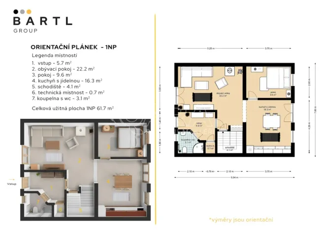 Prodej rodinného domu, Frymburk, 118 m2