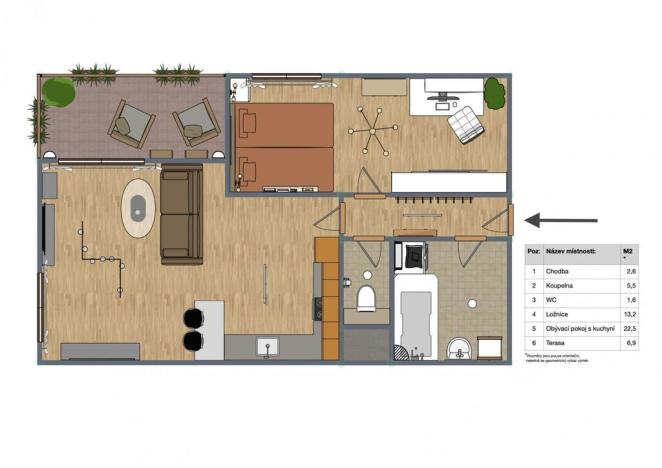 Prodej bytu 1+kk, Praha - Bohnice, Ústavní, 52 m2