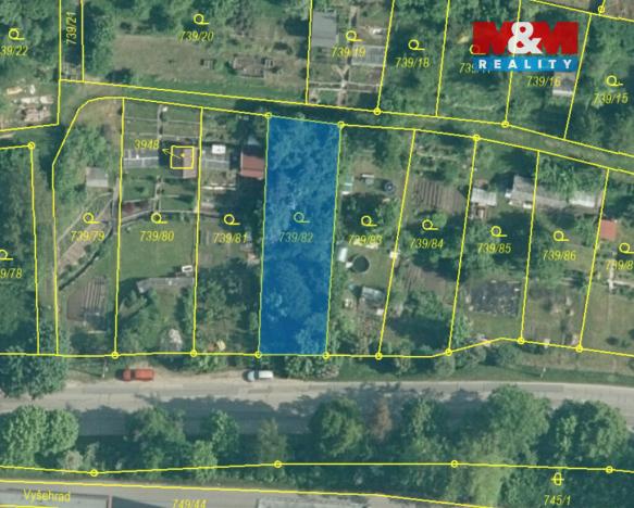 Prodej zahrady, Český Krumlov, Na Svahu, 477 m2