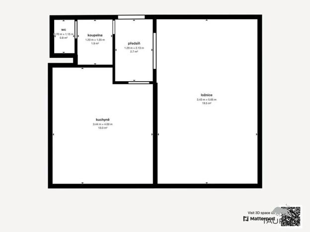 Prodej bytu 1+1, Hartmanice, 39 m2