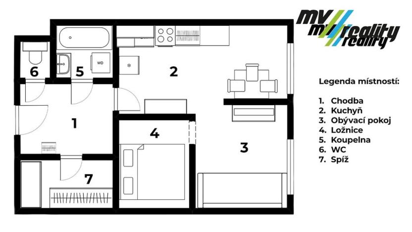 Prodej bytu 1+1, Milovice, Topolová, 44 m2