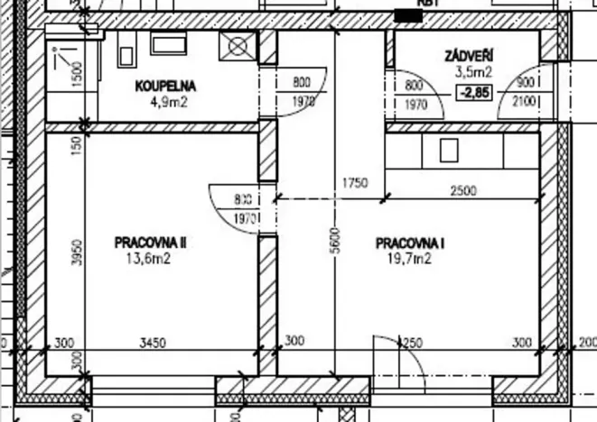 Pronájem bytu 2+kk, Praha - Stodůlky, 5. máje, 42 m2