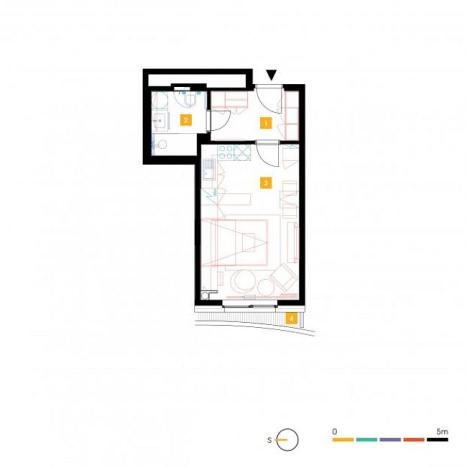 Pronájem bytu 1+kk, Praha - Stodůlky, Mukařovského, 31 m2