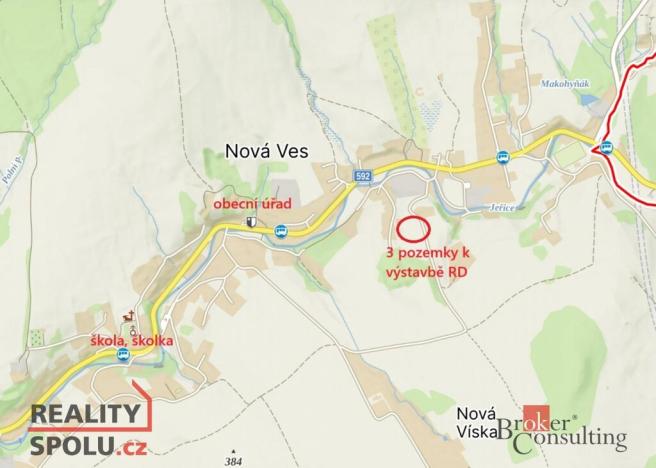 Prodej pozemku pro bydlení, Nová Ves, 1001 m2