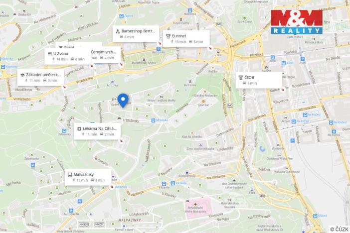 Pronájem bytu 2+kk, Praha - Smíchov, Fráni Šrámka, 49 m2