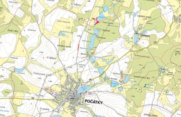 Prodej louky, Počátky, 4081 m2