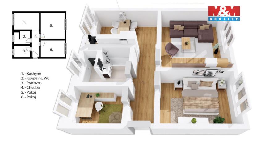 Prodej bytu 2+1, Frýdek-Místek - Frýdek, Nad Lipinou, 56 m2