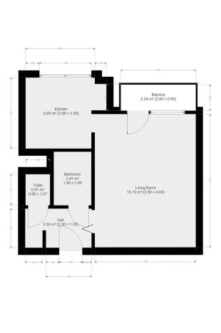 Pronájem bytu 1+1, Praha - Bohnice, Toruňská, 30 m2
