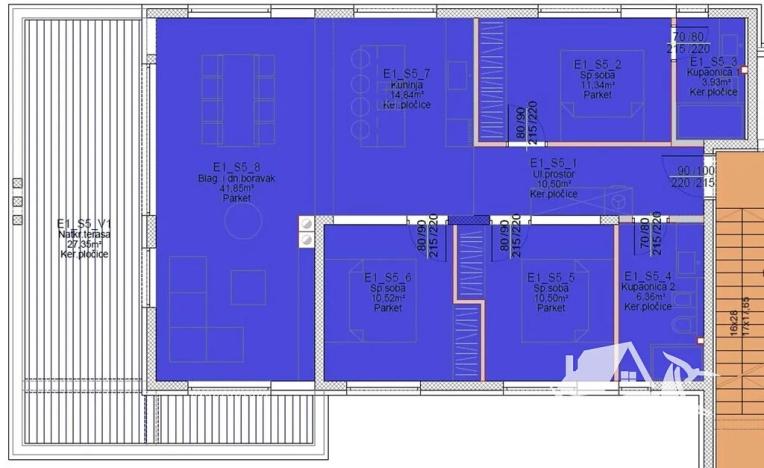 Prodej bytu 4+kk, Privlaka, Chorvatsko, 108 m2