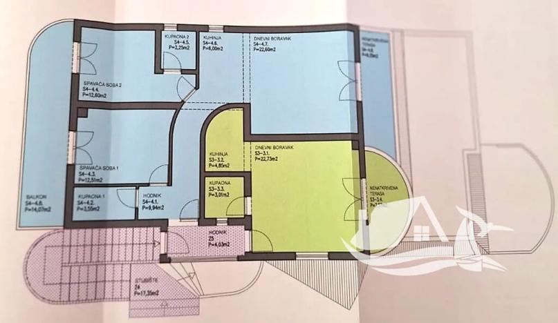 Prodej bytu 3+kk, Pag, Chorvatsko, 69 m2