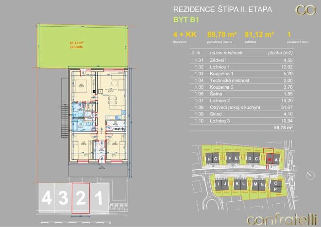 Prodej bytu 4+kk, Zlín, Zimní, 90 m2