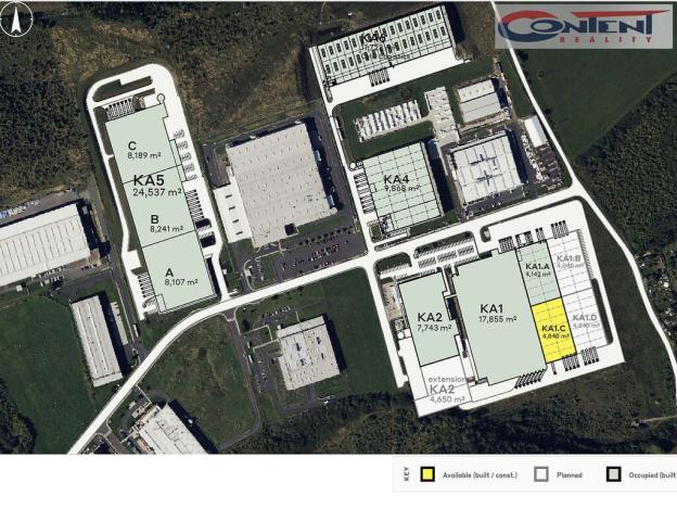 Pronájem výrobních prostor, Kadaň, Královský Vrch, 4040 m2