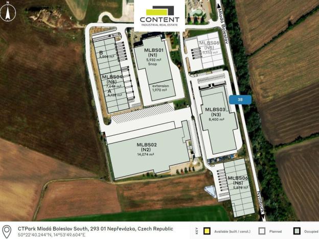 Pronájem skladu, Nepřevázka, 3553 m2